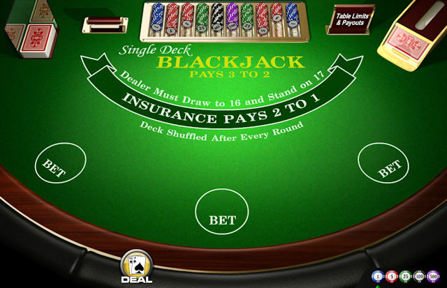 Blackjack z enojnim kompletom kart brezplačno
